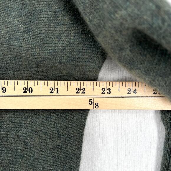 SUBTLE LUXURY Cashmere Reversible Sweater Small Medium Green  Cardigan V neck - Picture 10 of 11